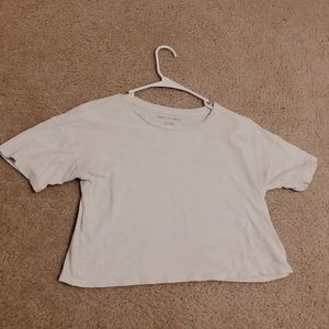 AE white crop top